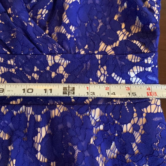 Eliza J Royal Blue Lace Fit & Flare Sleeveless Party Cocktail Line - Picture 17 of 17